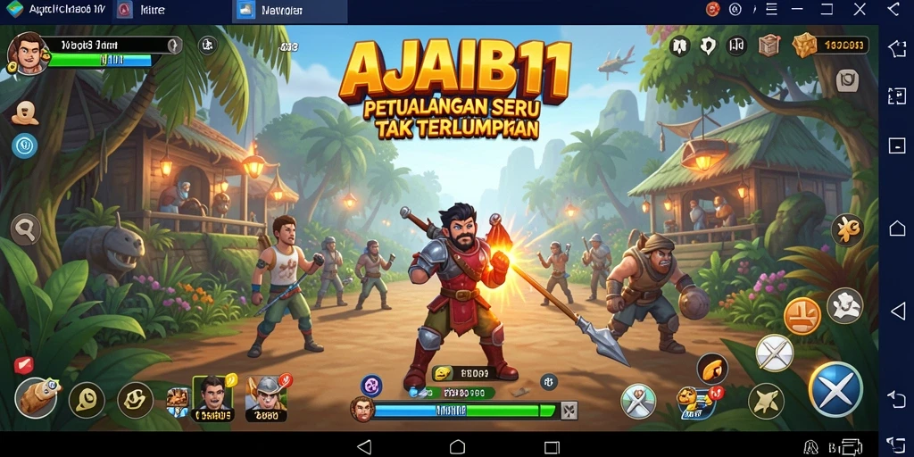 Tampilan gameplay AJAIB11 dengan petualangan seru dan karakter unik.