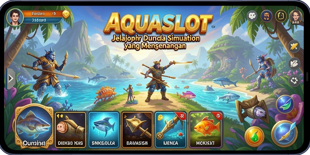 Tampilan gameplay menarik dari AQUASLOT dengan aksi Simulation yang seru.