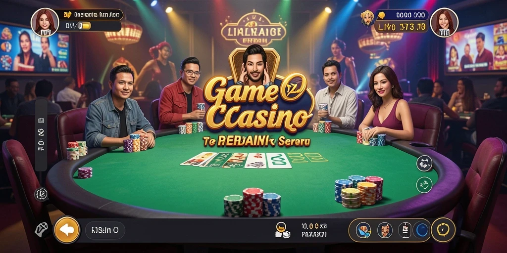 Screenshot D73 menampilkan suasana permainan Live Casino yang mendebarkan.