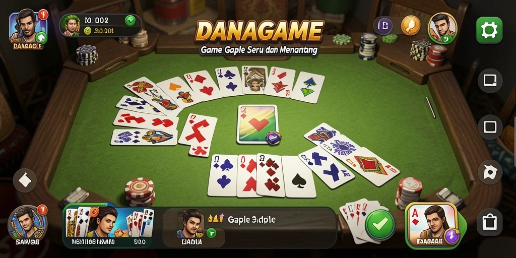 Tampilan gameplay seru Gaple di DANAGAME.