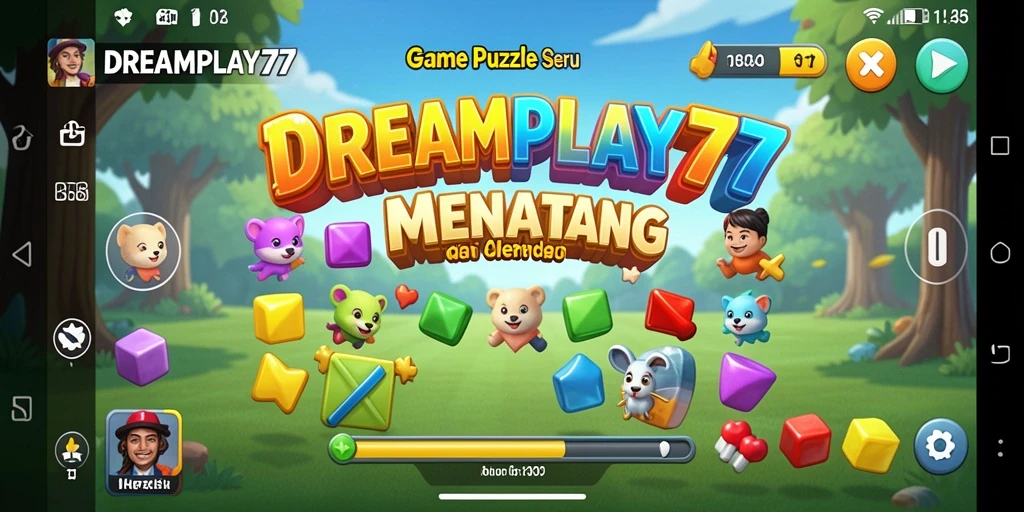 Screenshot gameplay <strong>DREAMPLAY77</strong> yang menunjukkan tantangan puzzle yang menarik.