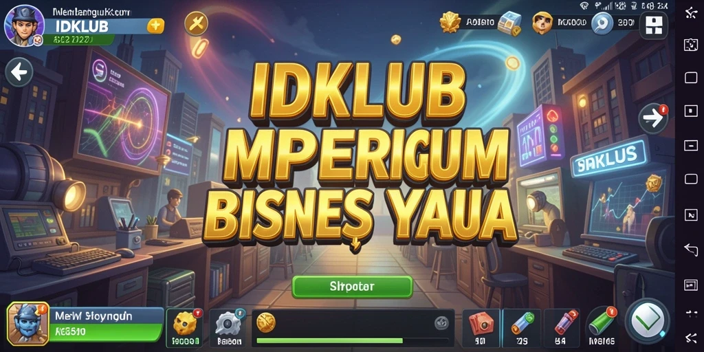 Screenshot gameplay IDKLUB menampilkan momen seru saat mengelola bisnis.