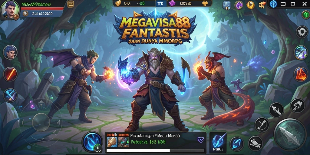 Tangkapan layar gameplay MEGAVISA88 yang menunjukkan pertarungan epik antara pemain.