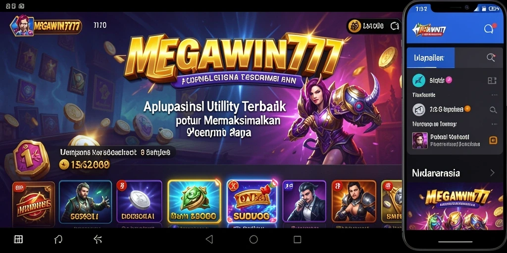 Tampilan antarmuka aplikasi MEGAWIN777 yang mudah digunakan.