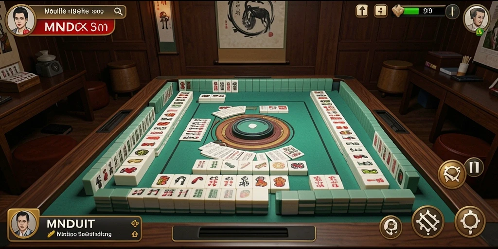 Tangkapan layar gameplay MNDUIT yang menunjukkan keseruan permainan Mahjong.