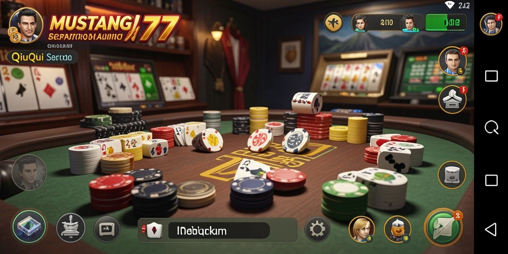Tampilan gameplay seru QiuQiu di MUSTANG77.