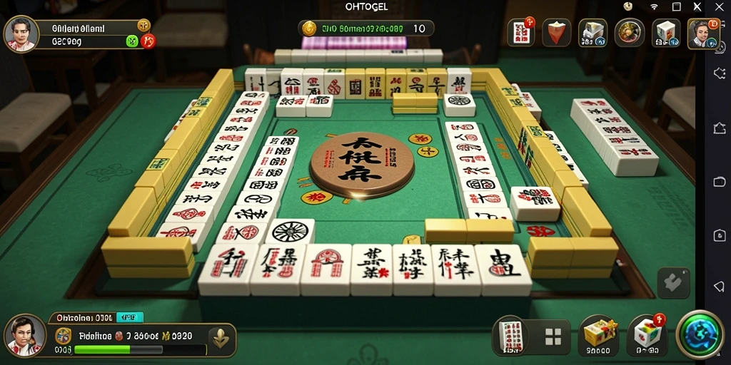 Tampilan gameplay OHTOGEL yang menarik dalam permainan Mahjong.