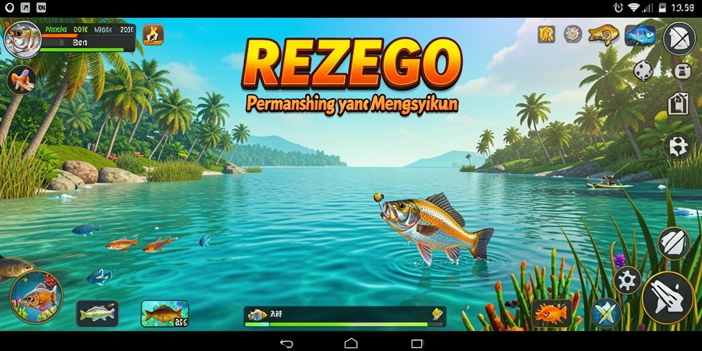 Tangkapan ikan yang menakjubkan dalam gameplay REZEGO.