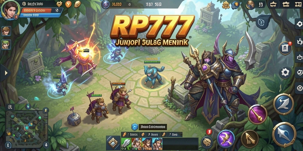 Tampilan gameplay seru di RP777 dengan berbagai strategi dan pertempuran.