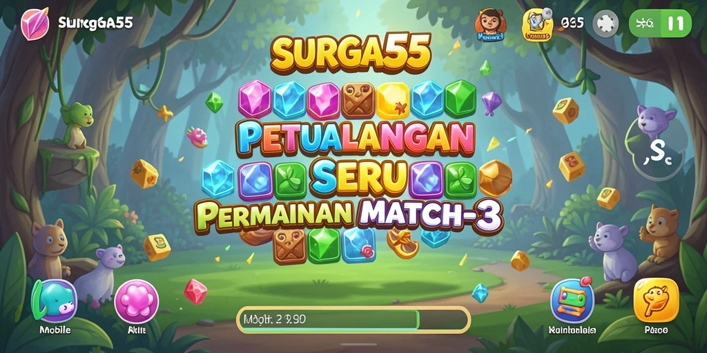 Gameplay seru dalam game Match-3 yang penuh warna.