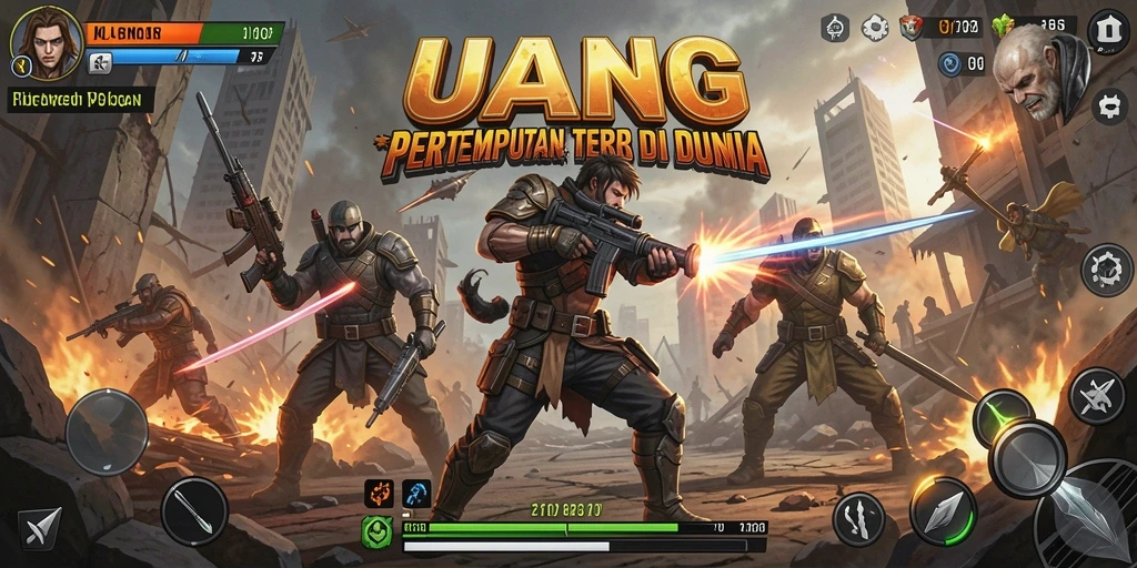 Gameplay intens UANG dalam pertempuran Battle Royale yang menegangkan.