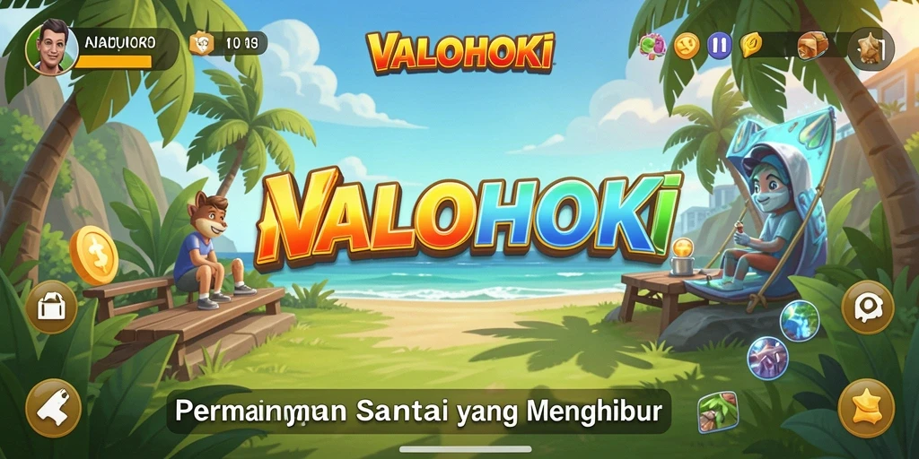 Tampilan gameplay VALOHOKI yang ceria dan menyenangkan.